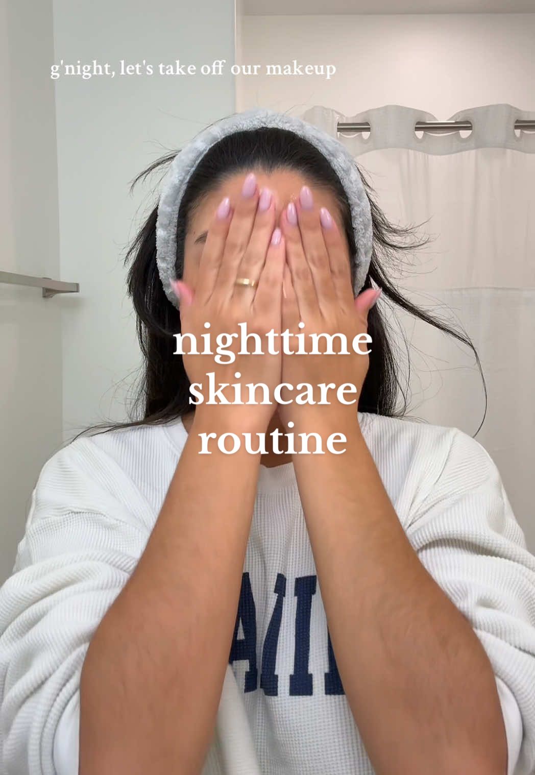 my favorite part of the day  nighttime skincare routine  oil cleanser  water based cleanser  toner  rose water  collagen stick  treatment  moisturizing spray  #doublecleansing #pmskincareroutine #washofftheday #goodnightbeauty #rutinadeskincare 