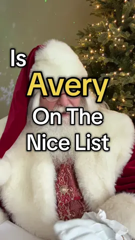 Is Avery on The Nice List? #christmas #santaclaus #TheNiceList #Avery #Santa 