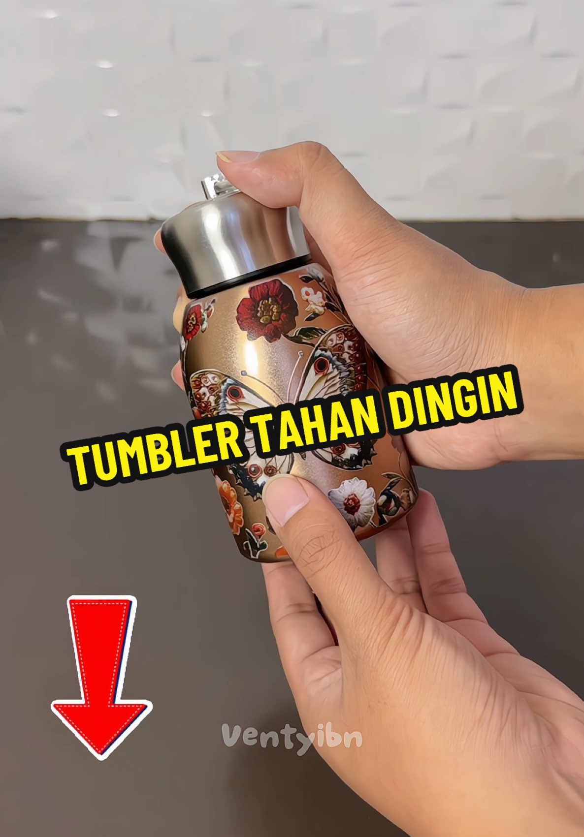 Tumbler kopi tahan panas dan dingin motif estetik ukuran mini 300ml bahan stainless steel sus 316 #tumblerkopimini #termosmini #tumblerkopi #tumblertahanpanas #botolkopi 