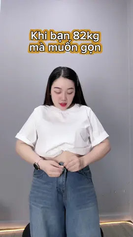 Quần suông ống rộng che khuyết điểm #ươc_duoc_len_xu_huong #conhobigsize #quansuong #jean #quanongrong 