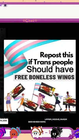 Trans people should have rights, but if we can't give them that, they should AT LEAST be entitled to free boneless wings #vtuber #envtuber #transrights