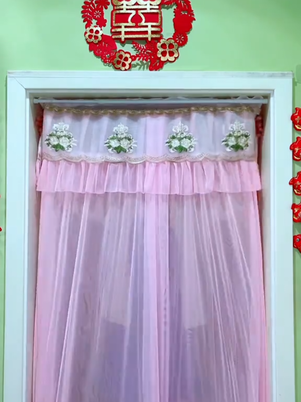 Rèm trang trí cửa phòng thêu hoa đẹp và sang #đồdùngtiệních #giadungtienich #giadungthongminh 