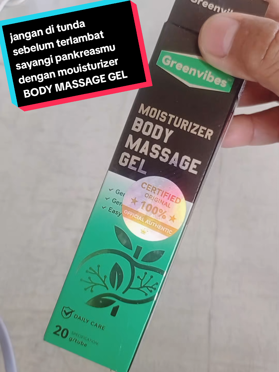 jangan tunda sebelum terlambat lindungi pankreasmu dengan moisturizer BODY MASSAGE GEL #promo1010 #greenvibes #massagegel #original 