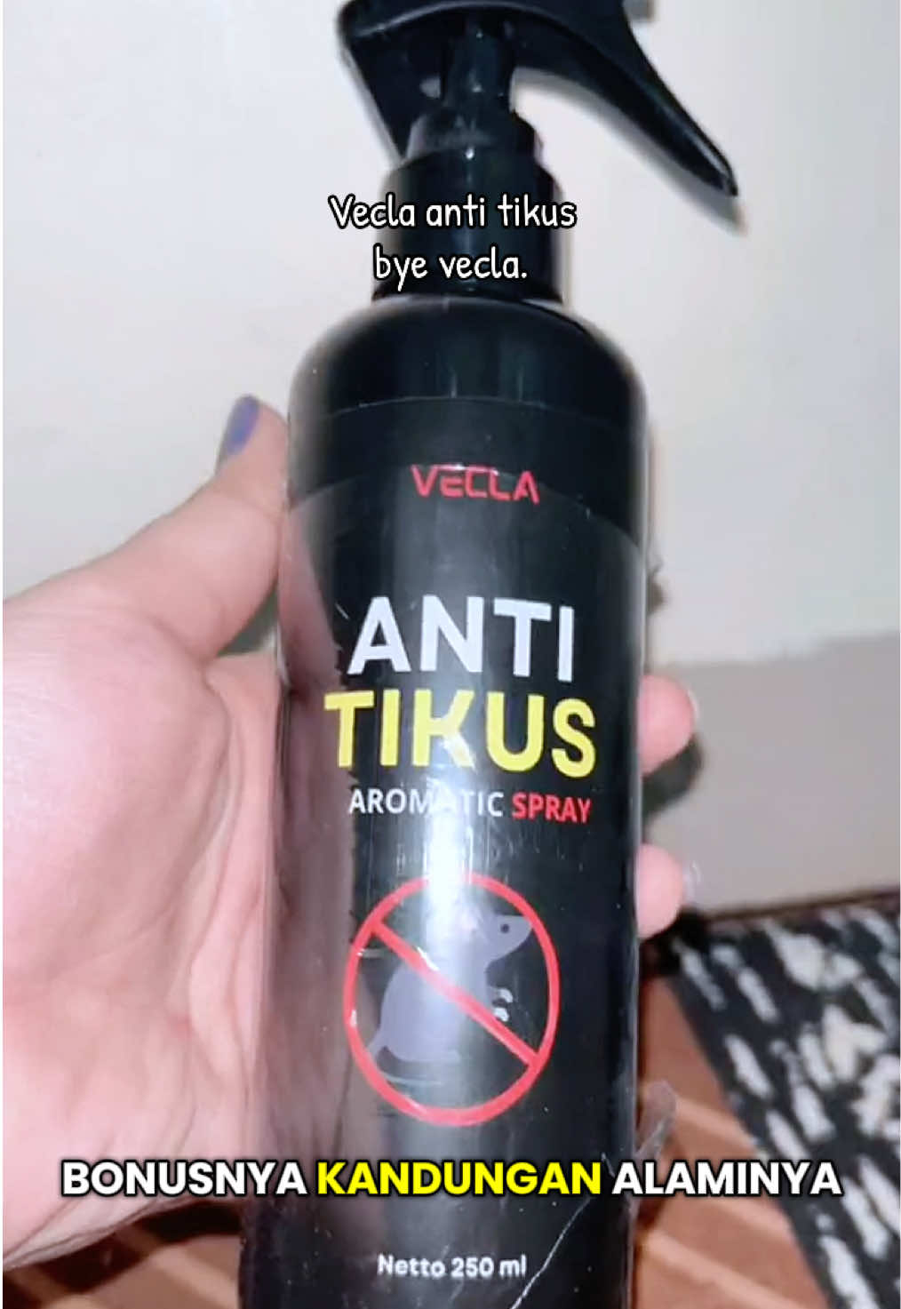 bye bye tikus bandel 🐀🐀🐀.  Cukup semprot VECLLA Anti Tikus Aromatic Spray ini, dan tikus pun minggat. Wanginya enak, tapi tikus nggak suka! Praktis, aman, dan efektif. 🛒 Amankan stok kamu sekarang sebelum tikus datang lagi! 