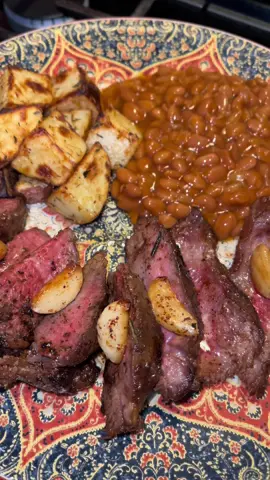 Dinnerrrrrr 😋 #steak #beans #potato #CapCut 