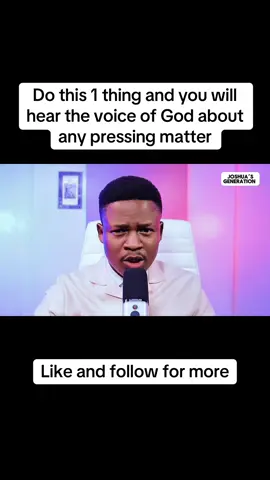 Do this one thing and you will hear the voice of God about any pressing matter #inspiration #motivation #priscillashirer #joshuaselman #apostlejoshuaselman