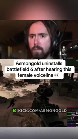Asmongold uninstalls battlefield 6 after hearing this voiceline 👀  #asmongold #fyp #viral #battlefield6