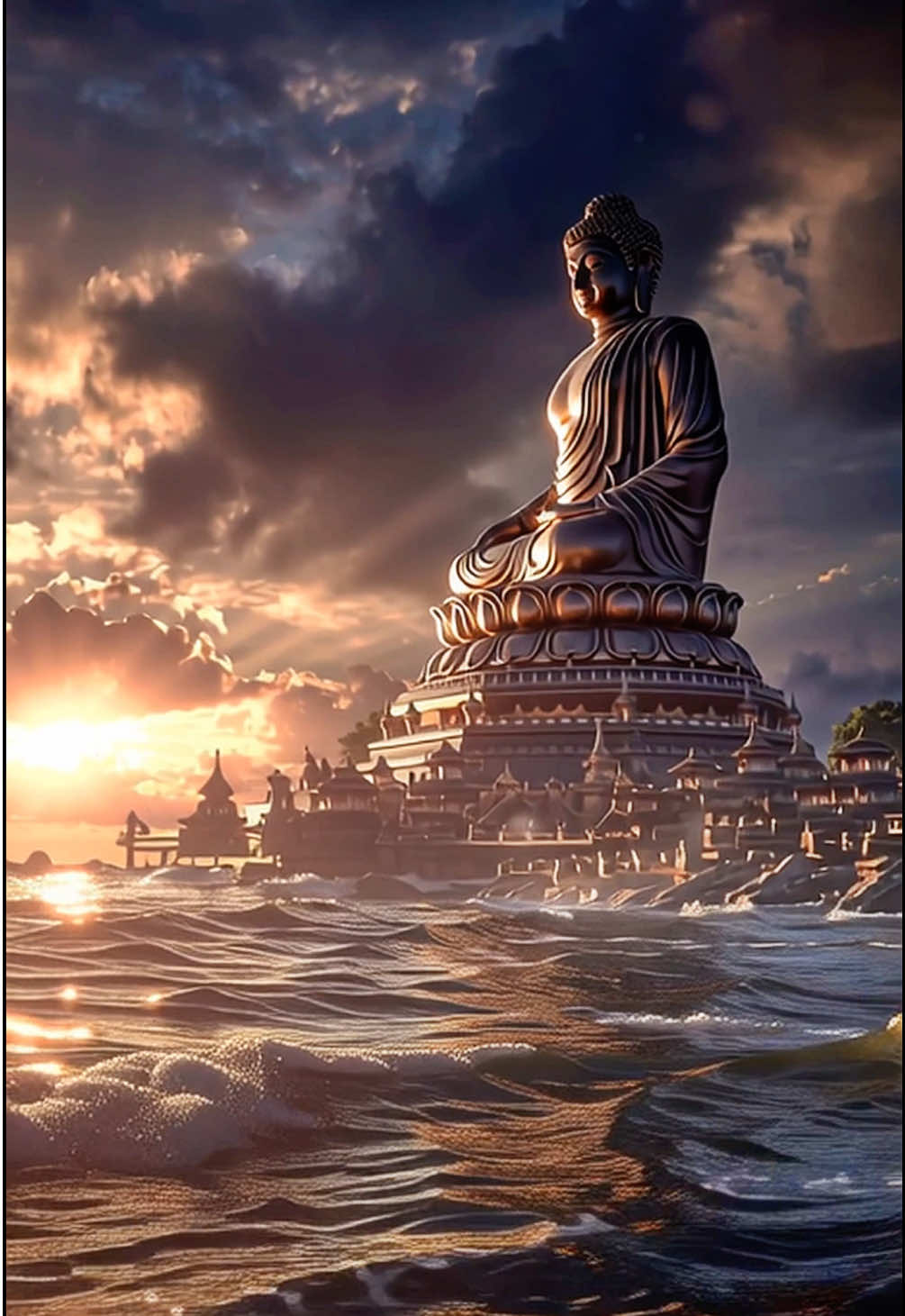 바다의 부처: 평화의 물결🙏#부처님 #buddha #仏様 #success #불교 