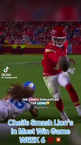 Cheifs Smash Lion's In Must Win Game WEEK 6 #snoopdog #cheifs #patrickmahomes #nflgameday #FYP