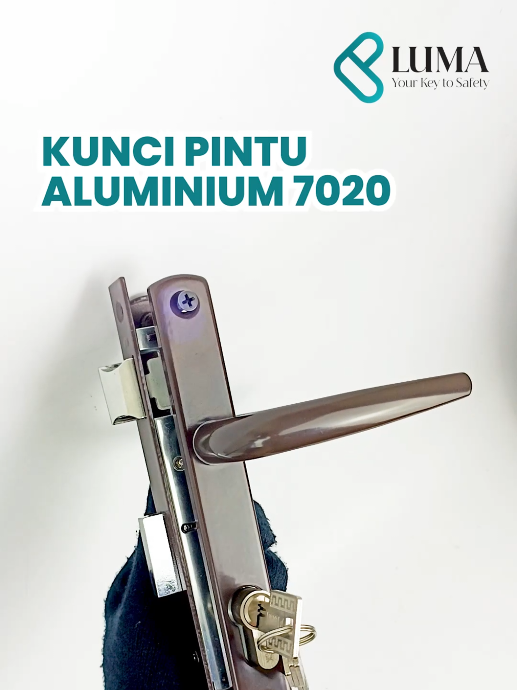 ✨Kunci Pintu Aluminium 7020 #fyp #fypage #architectural #kuncipintu #handlepintu 