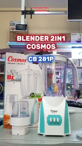 Blender 2in1 Cosmos CB 281P, fitur ice crusher, kapasitas 1,5L #foryoupage #monggomaswonogiri #cosmos #elektronik #blender 