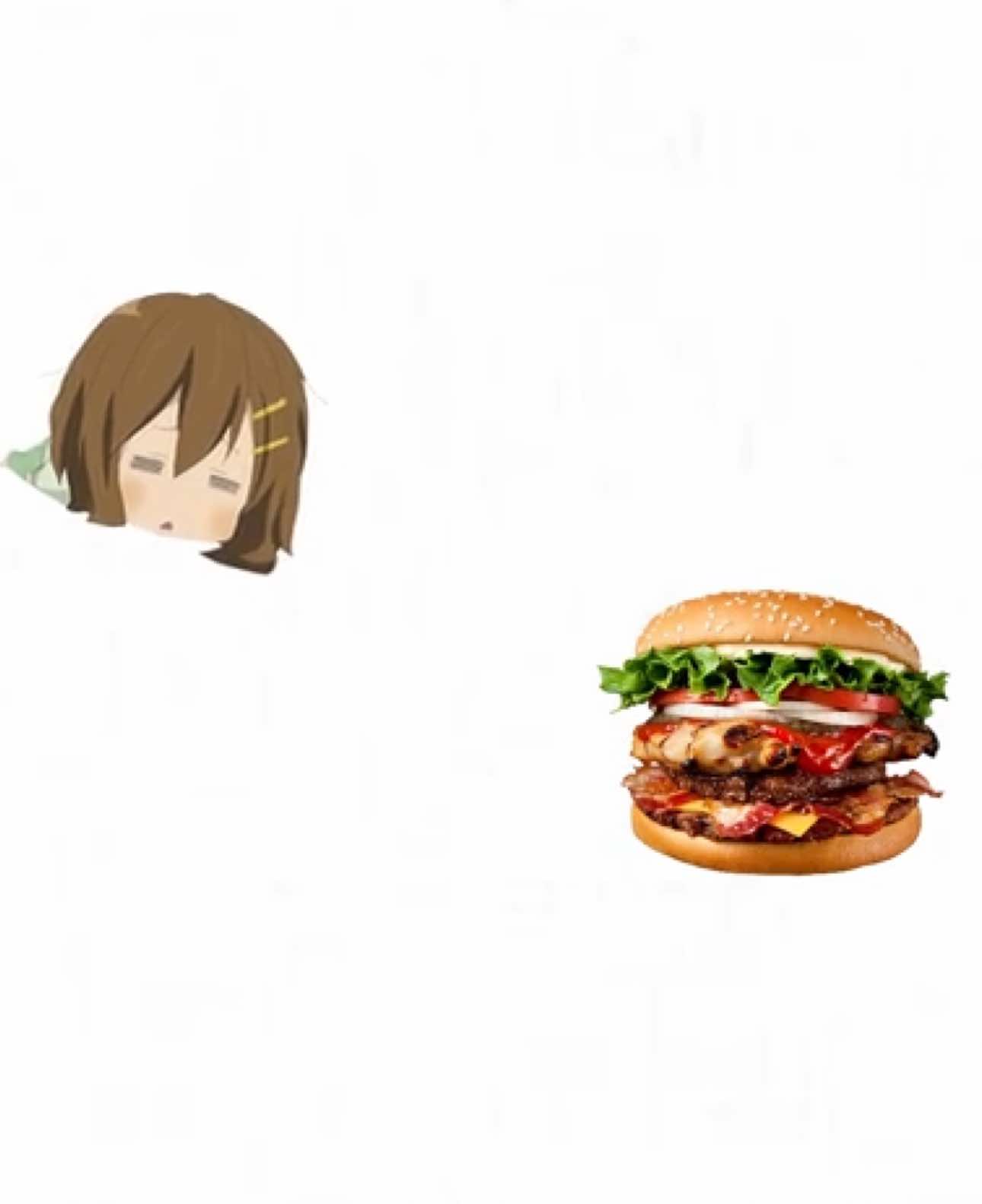 my watermark had to be shrunk for this one #yuihirasawa #k_on #konanime #burger