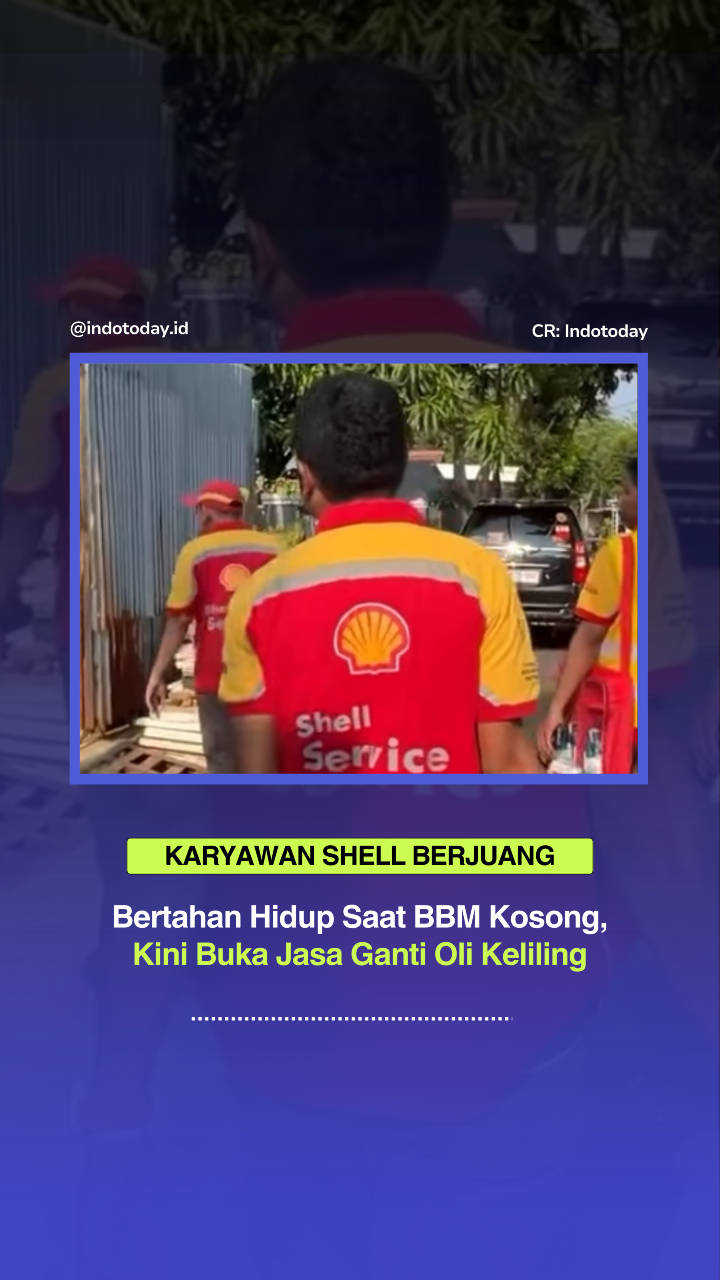 INI KREATIF BANGET GASIH?😲 ______ Di tengah kekosongan stok BBM di sejumlah SPBU Shell, para karyawan tak tinggal diam — mereka berinovasi membuka layanan ganti oli keliling dari rumah ke rumah sebagai sumber penghasilan alternatif demi bertahan di masa sulit. follow @indotoday__ DM for credits or remove CR: IG/ehh_ovie94 #shell #bbm #karyawan #indotoday