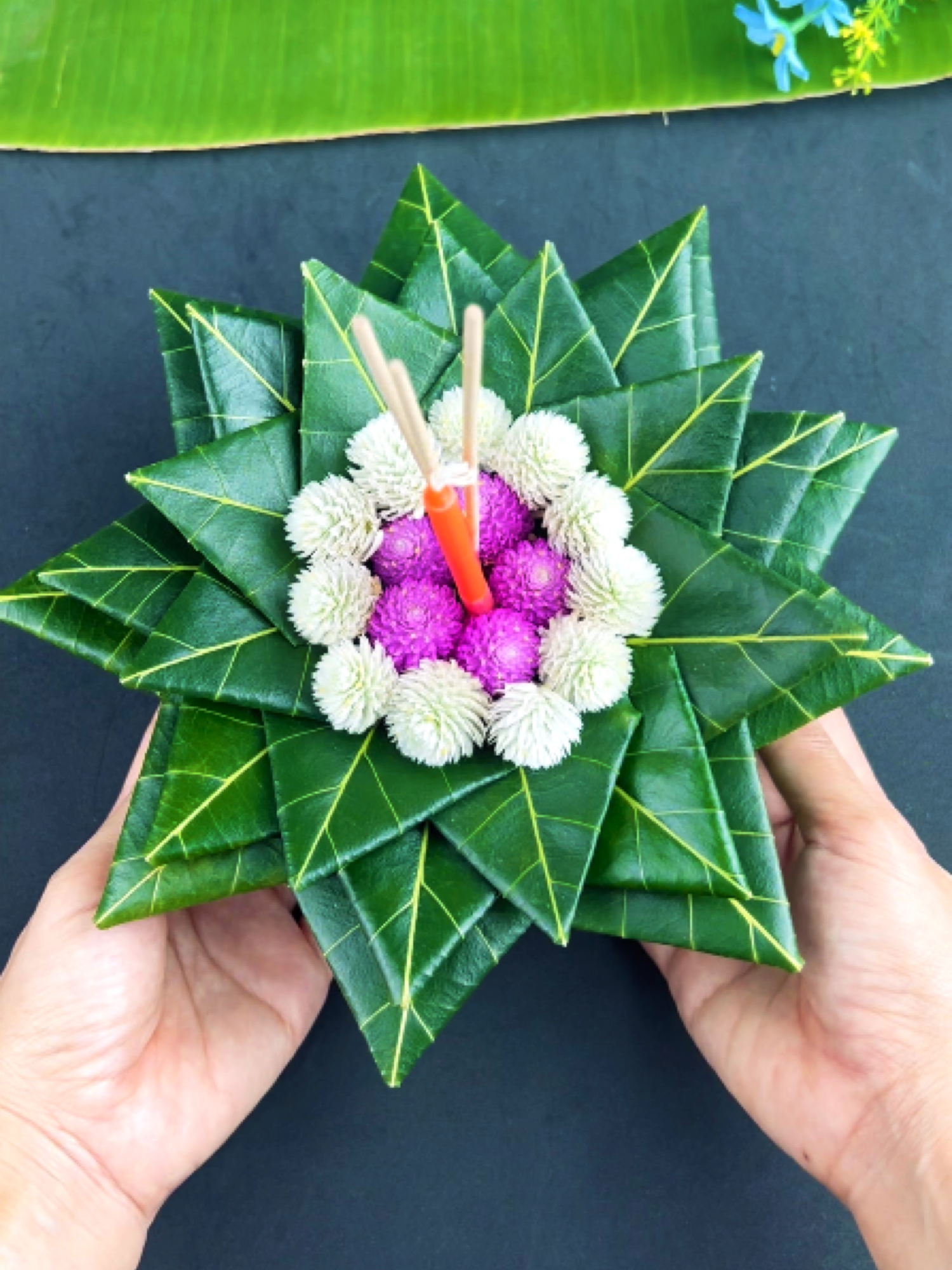 กระทงใบขนุน แบบง่าย #กระทง #DIY