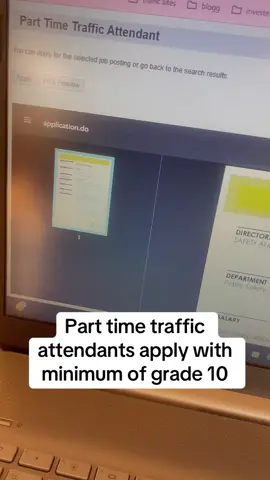 Part time traffic attendants apply with minimum of grade 10 Traffic officer learnerships #traffic #parttimejobs #learnerships #unemployed #work 