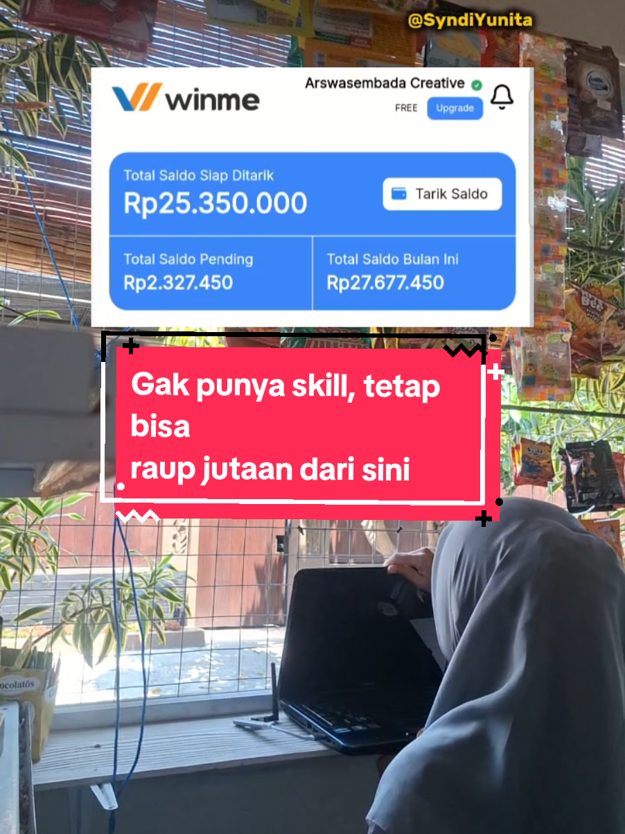 Terus belajar hingga punya penghasilan hanya dari rumah @winme.indonesia #winme #produkdigital #bisnissampingan #bisnisonline #kegiataniburumahtangga 