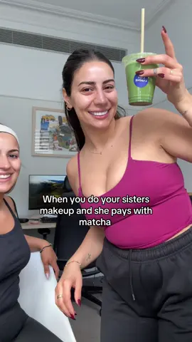She’s so pretty 🥹 #makeup #matcha #siblinglove #sisters 