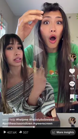 me and my self made bangs against da world #greenscreen #hair #hairstyle #fringe #fyp 