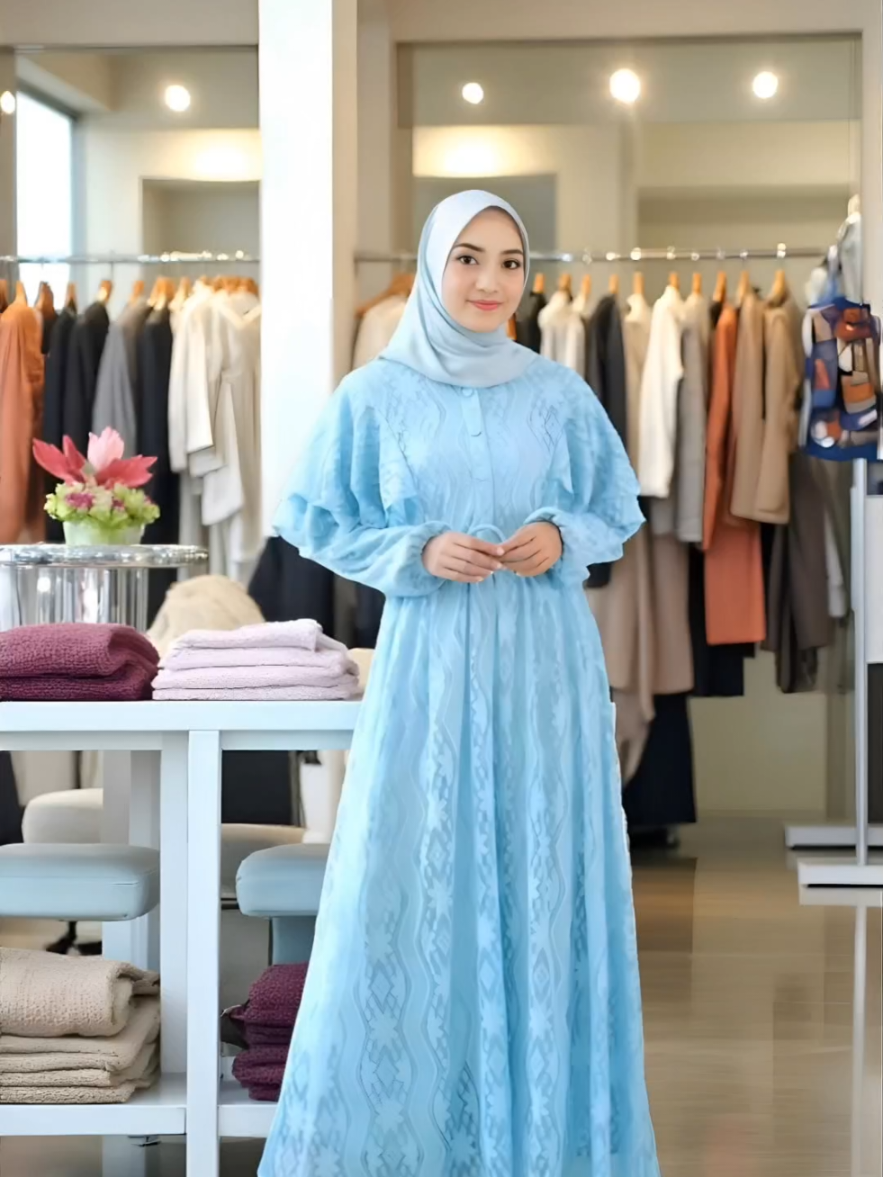 Dress brokat malika free belt original by rizha butik dress elegant Cantik Kondangan Wanita Muslim Gamis Pesta Lebaran #gajiansale #DijaminCUAN #cuanmaksimal #OOTDMuslimah #fyppp 