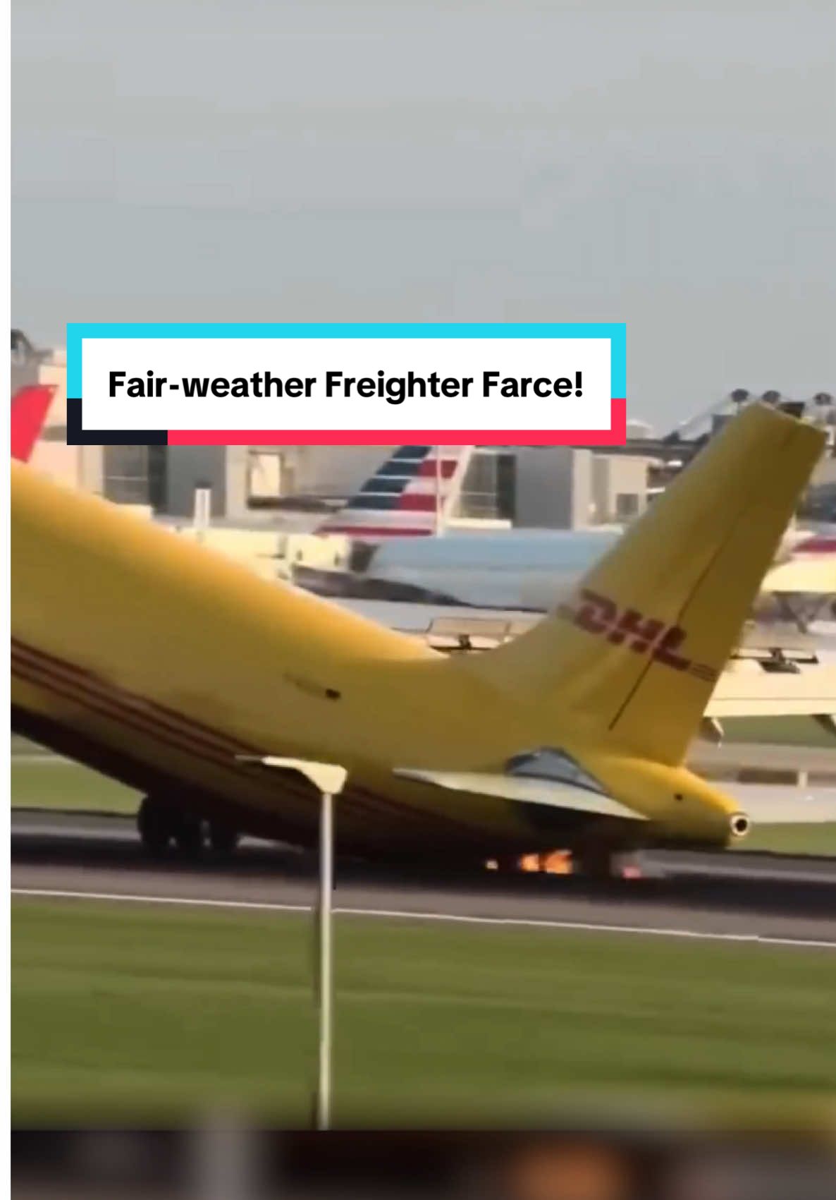 Fair-weather Freighter Farce! (DHL Airbus A300 Tailstrike Landing at Heathrow)  A great video via BigJetTV on YouTube 📸 Commentary by Pete the Irish Pilot 🎙️ #tailstrike #heathrow #incident #foryou #fyp 