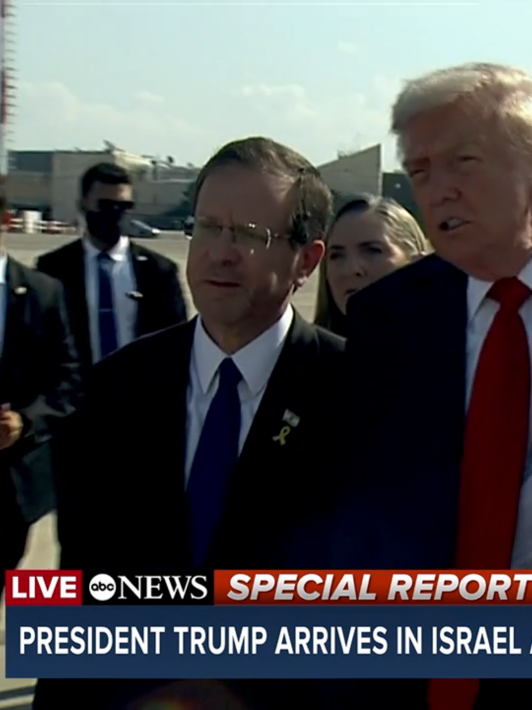 ABC NEWS SPECIAL REPORT: President Trump arrives in Israel as hostage release is underway. #news #israel #gaza #donaldtrump #potus