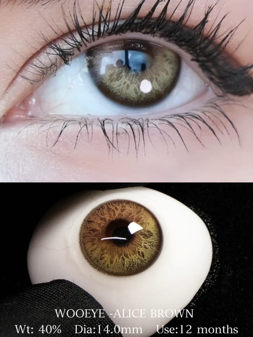 #fyp #colorlenses #cosplay #makeup Alice brown WOOEYE contact lenses !
