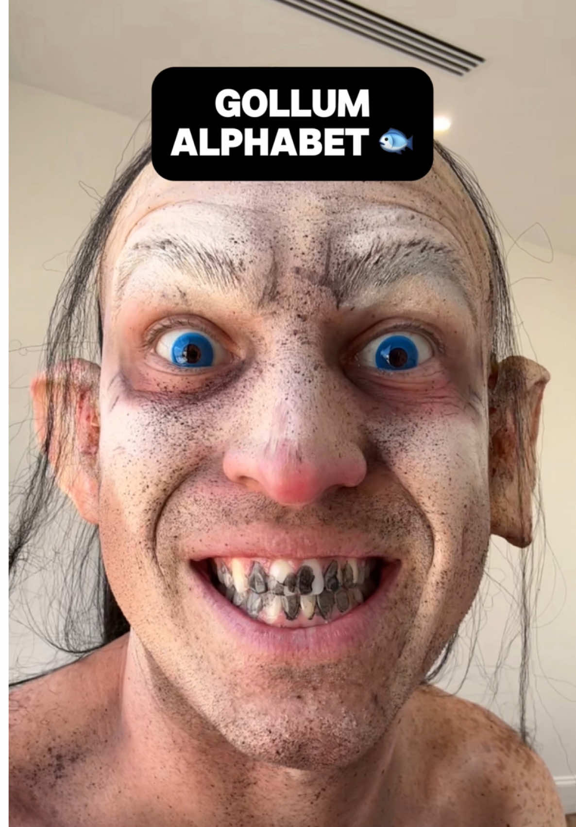 “P” is for preeeecious 🐟 #gollum #lotr #impression 