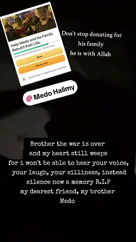 My heart still is heavy, tears still fall, it's been almost a year now and I remember the day I heard the news and how days turn into weeks, turn into months without talking to you it hurts dear friend the War is over, just sad because I still won't hear your voice but from a memory is all I have left.