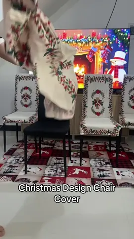 Christmas Chair Cover isama nyo sa decoration nyo ngayong pasko #christmasdesign #christmaschaircover #chaircover #christmasdecor #seatcover 