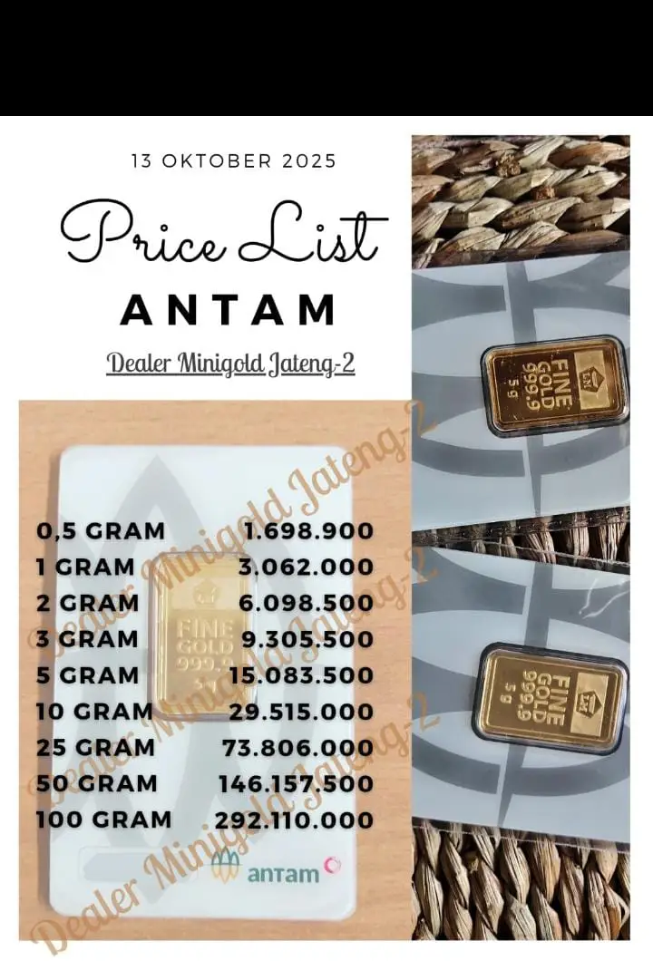 Hari ini harga Antam NAIK 6.000/Gram ya guyss!! Mana nih yg masih aja belum invest?? Jangan di tunda terus guyss! Sekarang per gramnya sudah di angka 3jt niih. Nyesel ga sih ga nyelamatin nilai rupiah kita! Dan sekarang stok mulai menipis Lhoo!! _Tersedia Antam dan Silverium✅ _Menerima Buyback✅ #Antam #Gold #Invest #Fyp #fyppppppppppppppppppppppp 