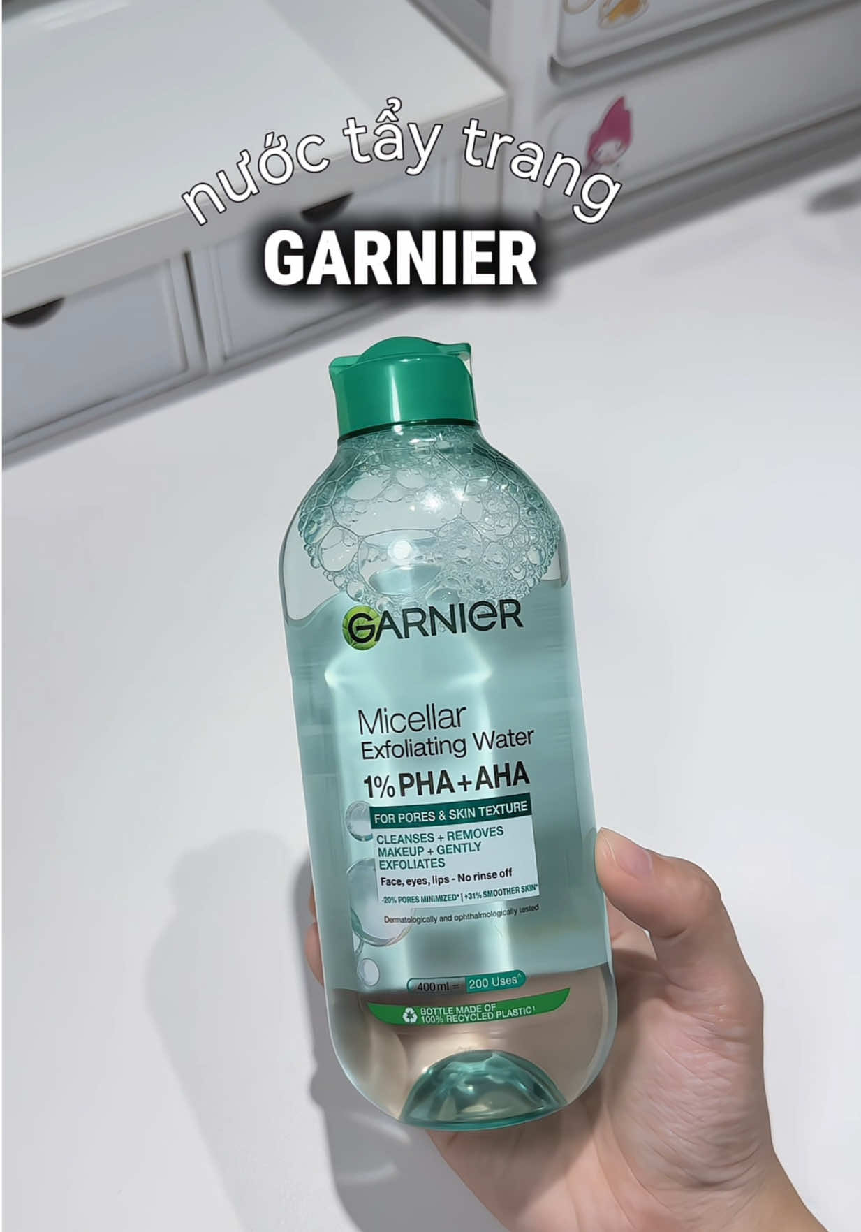 Nước tẩy trang 2in1 nè mấy bà #taytrang #taytranggarnier #garnier #review #huongdi99 