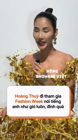 Hoàng Thuỳ đi tham gia  Fashion Week nói tiếng  anh như gió luôn, đỉnh quá #hongshowbizviet #sgsmedia #thanhhuongbui #hoangthuy #shanghaifashionweek 