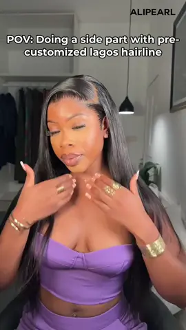 Effortless Side Part, Effortless Confidence 💖 #prestylewig #wiginstall #HALFWIG #ALIPEARLWIG #wiglife #alipearlwig #wiginstallation #alipearlhair #colorwig #widowspeak #meltedhairline