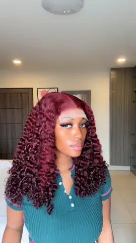 Sdd burgundy pixie curls 300g paired with 5by5 closure  Ready for delivery ✅ #pixiecurls #goviral #fyppppppppppppppppppppppp #wig #gluelesswig 