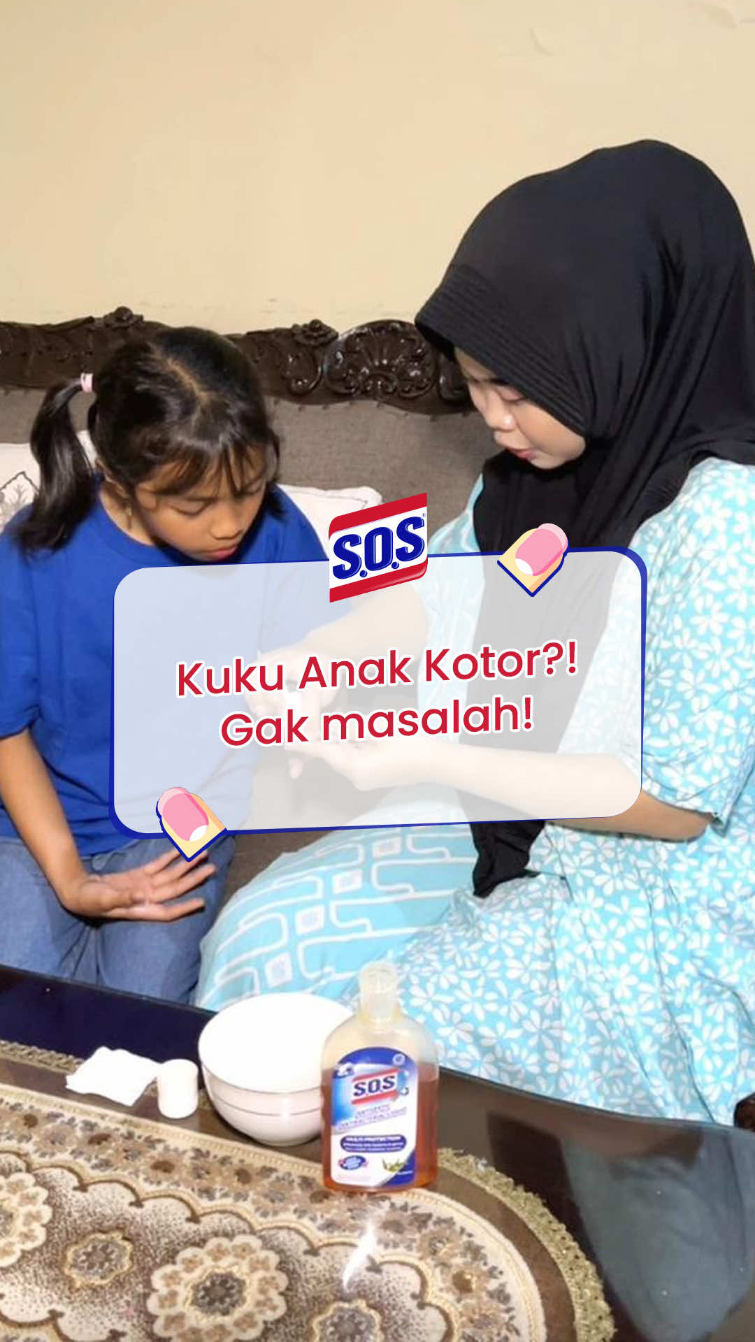Main diluar boleh, tapi kuku tetap harus bersih!  #sosantibacterial #rumahbersihkeluarganyaman #bersihokkumanko #fy 