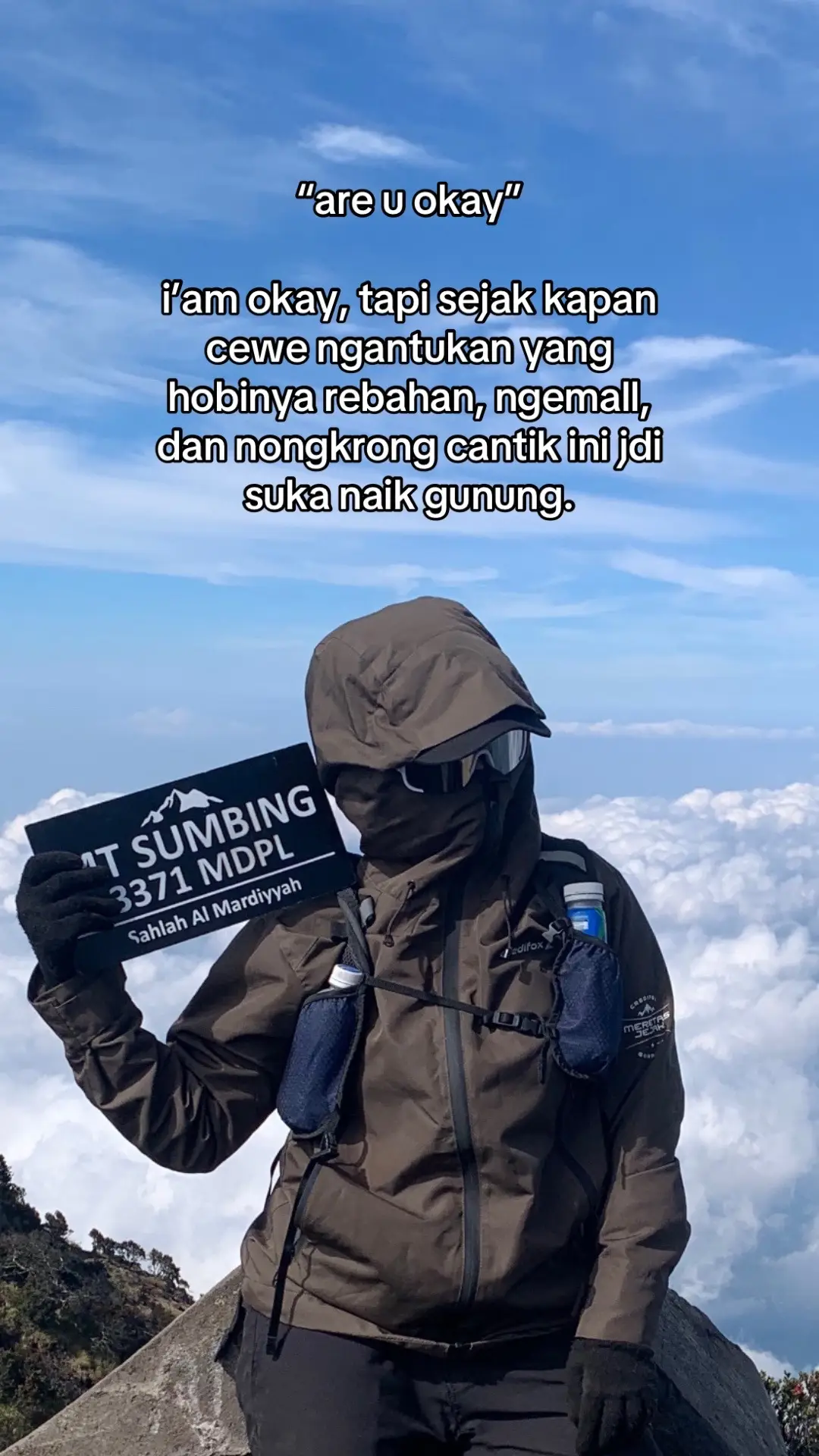 tbtb berubah jdi ninja gunung gini😔 #mtsumbing3371mdpl #wonosobo #gropcore #ninja 