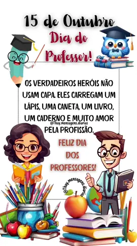 15 de Outubro Dia do Professor. 🎓📚📕 #diadoprofessor #tiktok 