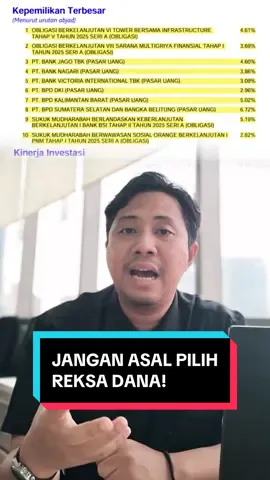 Jangan asal pilih Reksa Dana kalau gak mau hasilnya bikin nyesek! Tiap jenis Reksa Dana punya risiko & return yang berbeda dan cocoknya juga beda buat tiap orang. Mulai dari yang paling aman kayak Reksa Dana Pasar Uang, sampai yang high return kayak Reksa Dana Saham. Tapi inget, return-nya gak bakal tinggi karena risikonya juga kecil. Next episode kita bahas jenis lainnya, mau tahu yang cocok buat kamu? Tulis di kolom komentar ya, biar kita bantu pilihkan! #InvestasiCerdas #ReksaDana #ReksaDanaPasarUang #BelajarInvestasi #CuanTanpaDrama