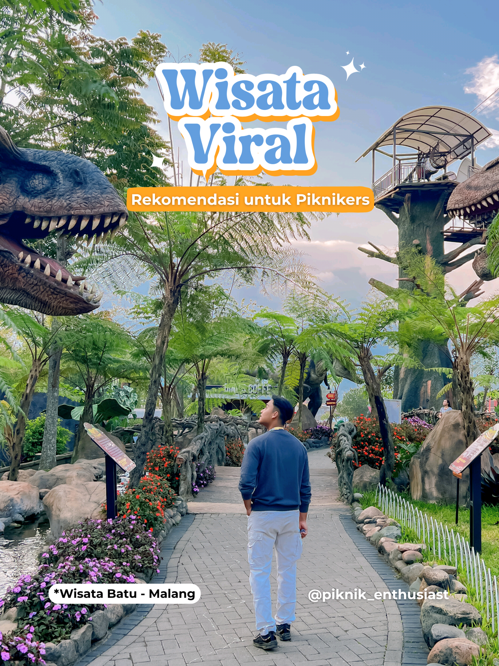 🎡 Rekomendasi wisata viral yang wajib masuk list kamu! Wisata ini harus banget di kunjungin saat liburan ke Batu-Malang Selain banyak pilihan wahana, ada spot foto dan taman bunga yang memanjakan mata  ____ Mau liburan tanpa ribet? Booking di @piknik_enthusiast sekarang juga! #WisataMalangPaketTour #MalangTourPackageMurah #PaketLiburanMalangBerkesan #PaketBromoMalang #PaketWisataKotaMalang  