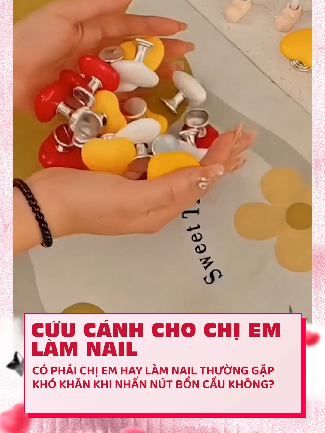 Giải pháp cứu cánh cho mấy bà hay làm nail đây #xuhuong #trendy #viral #nutnhanboncau #nutnhanxaboncau