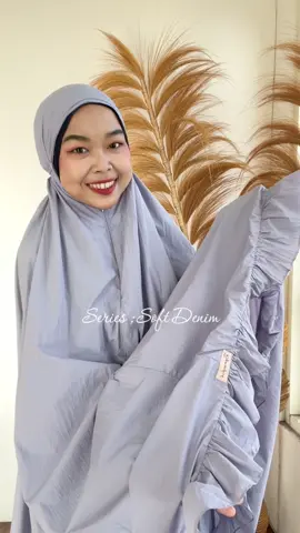 Mukena Hanna Travel 2in1 Series Soft Denim 💙🤍🕊️✨     parasit korea premium 💯    #masyaallahtabarakkallah #mukena #travel #mukenaviral #nyaman 