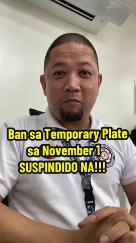 ‼️Good News‼️ Ban sa Temporary Plate sa Nov 1 SUSPENDED na as per new LTO Chief Asec Markus Lacanilao Hindi na itutuloy ng Land Transportation Office (LTO) ang pagpapatupad ng ban sa paggamit ng temporary at improvised vehicle license plates sa November 1, 2025.  #kuyacongkiko #fypシviralシ2024 #fypviralシ #fyp  #LTO 
