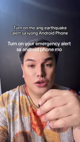 Turn on your emergency alert sa iyong Android phone #earthquakealertandroid 