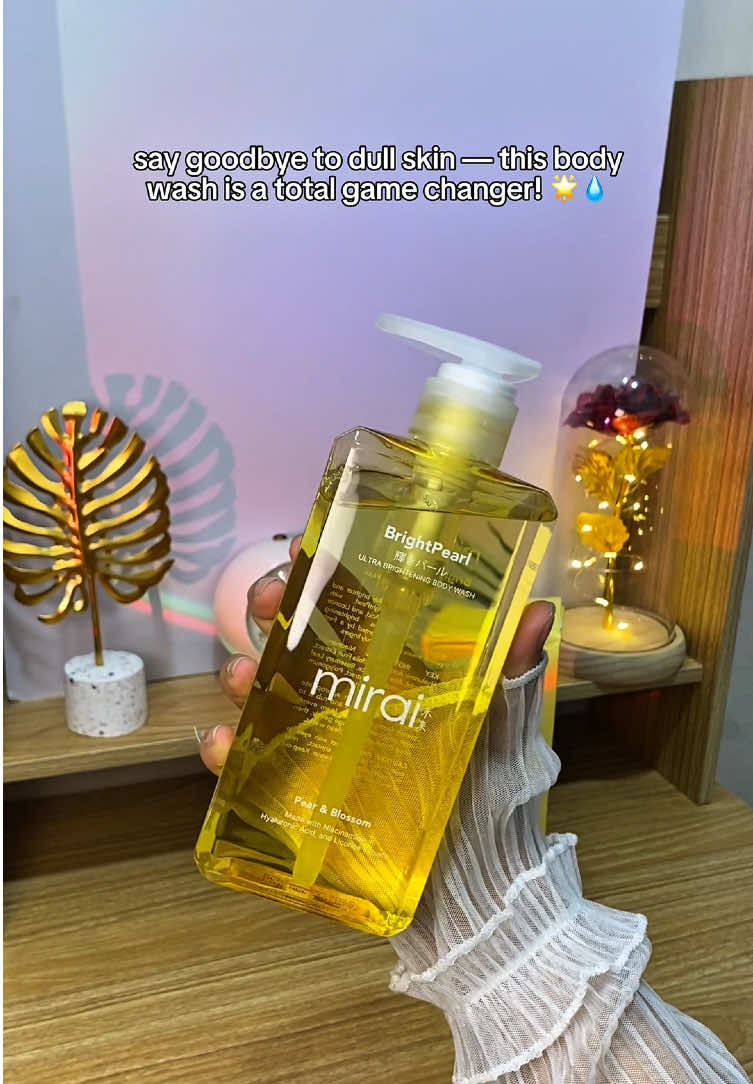 Brighten up every wash with Mirai BrightPearl! 🌸✨ The secret to smooth, glowing skin starts here. #mirai #bodywash #brightpearl #miraibodywash #holygrail 