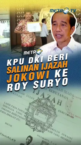 Roy Suryo dkk mendatangi Kantor KPU Jakarta untuk mengambil salinan ijazah Jokowi yang telah dilegalisasi, Senin (13/10). #MetroTV #tiktokmetrotv #beritaviral #metrotvnews #terkini #viral #fyp #KPU #RoySuryo #Jokowi #ijazah #ijazahjokowi #legalisir