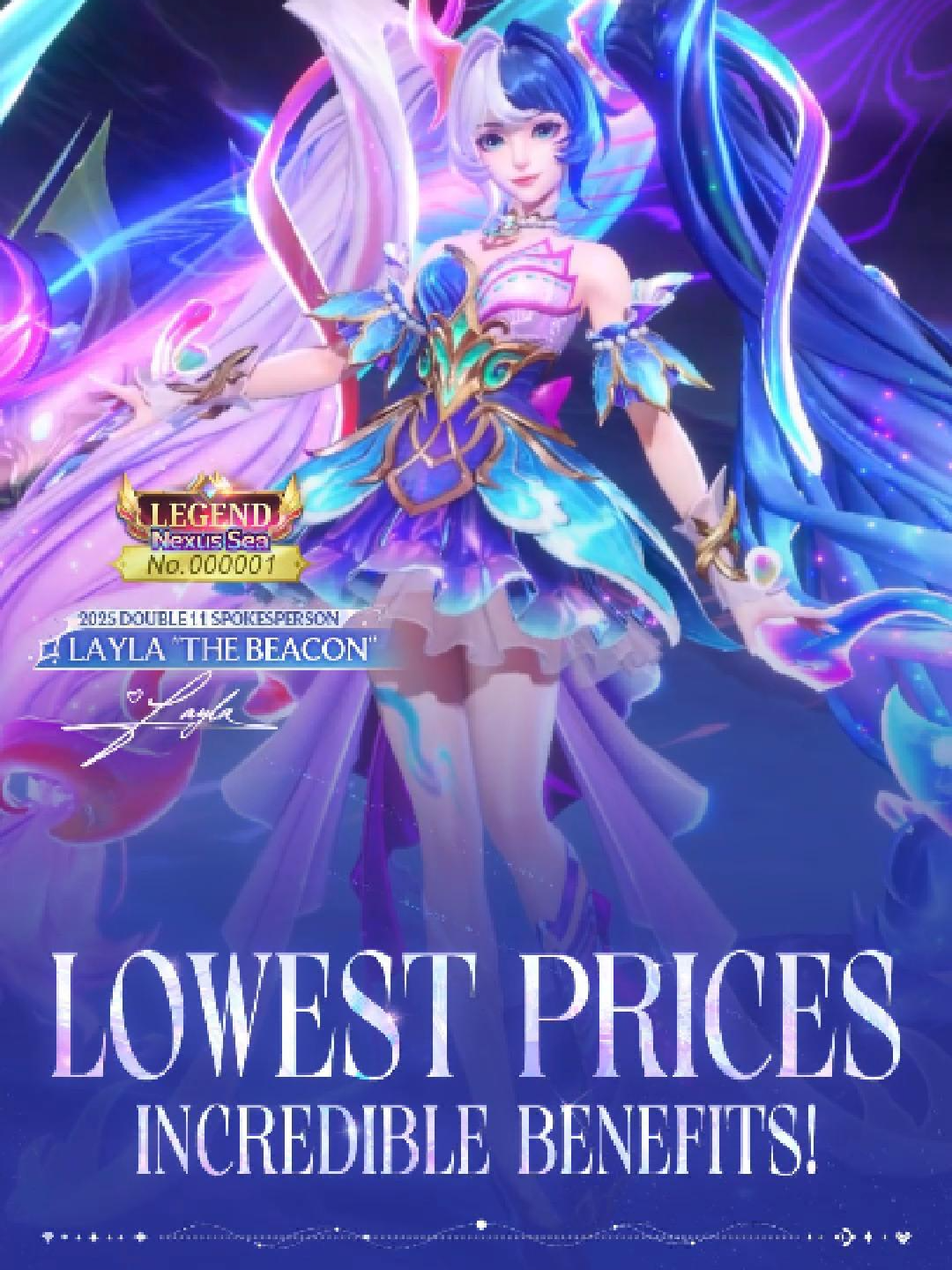 Two Nexus Sea skins will be officially released on 11/05! From 11/09 to 11/15, use Promo Diamonds to draw for the all-new Nexus Sea skins. #MLBB1111#MLBBNexusSea#MobileLegendsBangBang#mlbbnewskin