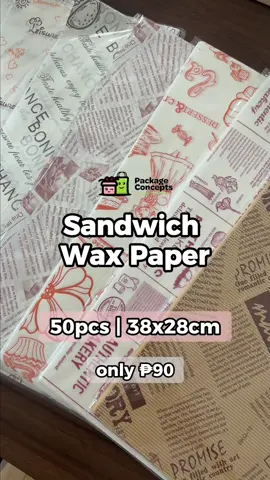 A necessity for bakers and deli owners - the sandwich wax papers. Perfect for containers that are not greaseproof or for workaholic people who love their sweet and savory snacks on the go. #deliphilippines #foodpackaging #packageconceptsph #homebaker #foodbusiness 