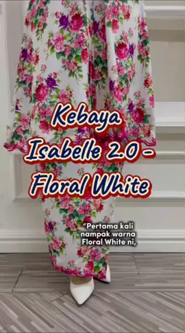 Floral White ni memang nampak lembut tapi classy 🤍 Sekali pakai terus rasa elegan & selesa gila! 💛 Tekan beg kuning sebelum SOLD OUT! #KebayaIsabelle #FloralWhite #BajuKurungPremium #KebayaViral #OOTDRaya    