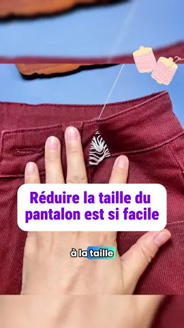 Taille de pantalon trop large ? Voici comment l’ajuster facilement #AstuceCouture #DIYMode #RetoucheVêtements #CoutureMaison #ModeFacile         