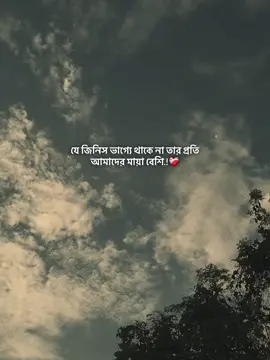 যে জিনিস ভাগ্যে থাকে না তার প্রতি আমাদের মায়া বেশি.!❤️‍🩹 #foryou_ #foryoupage #trending_ #vairal_ #1million_tik_tok 